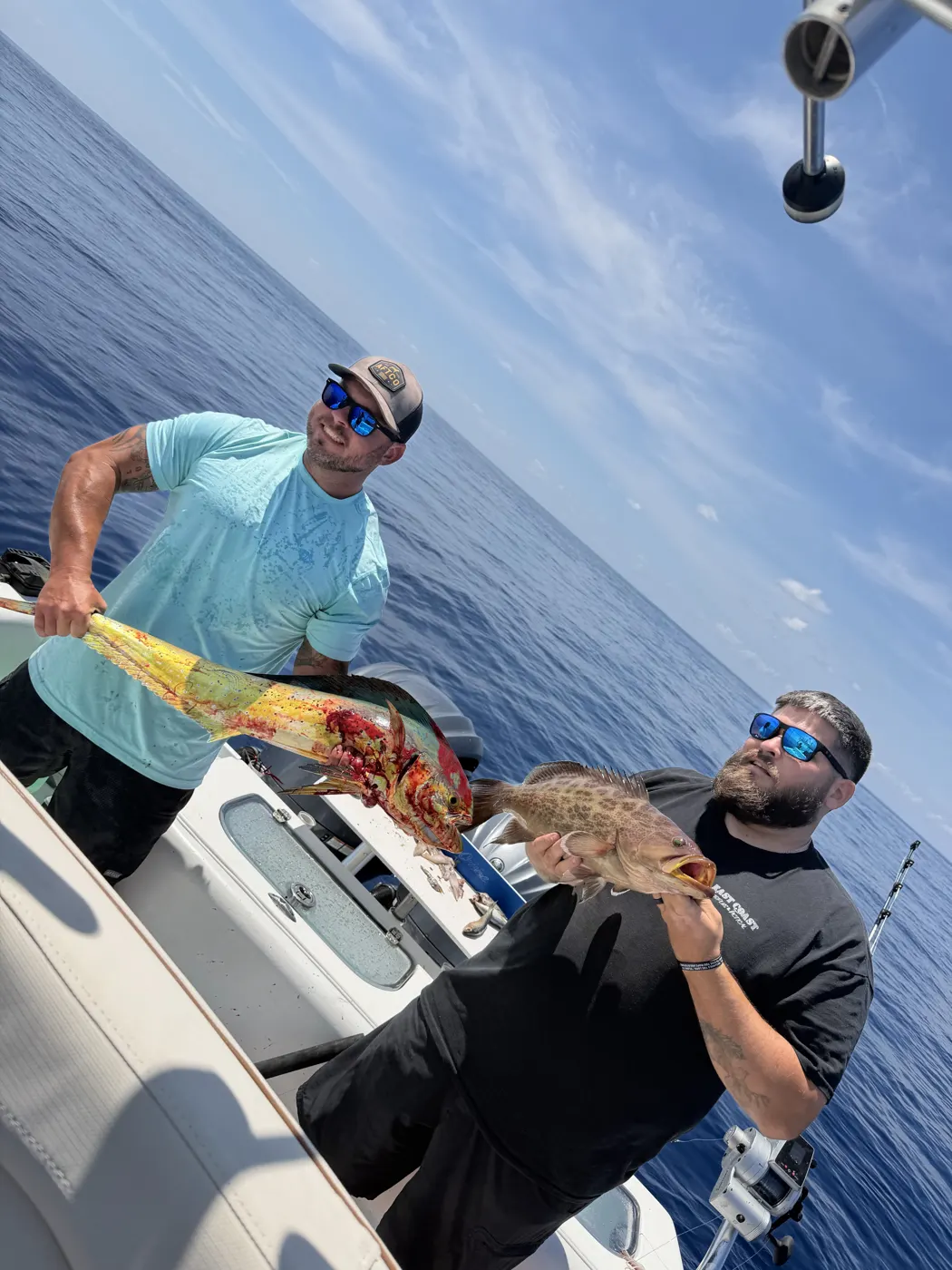 Grouper on the deck after a Carolina bottom trip